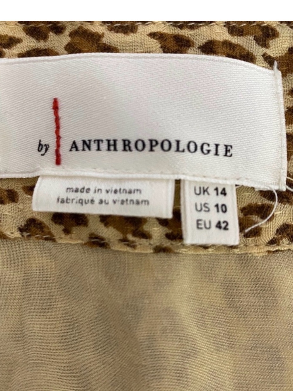 Anthropologie Bolano Leopard Midi Dress 10 - Picture 5 of 5